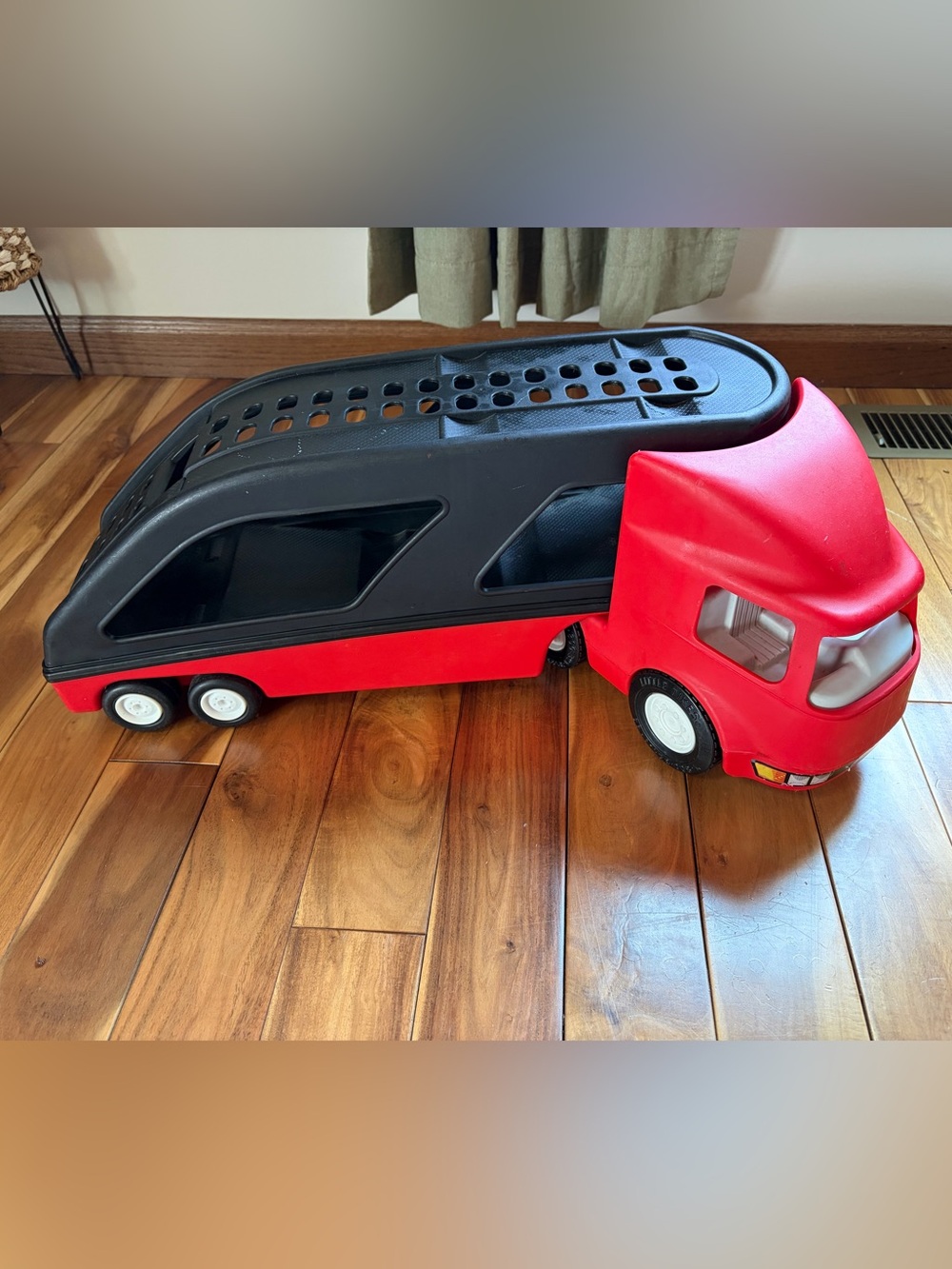 Vintage Little Tikes Car Carrier Hauler Semi Truck Trailer